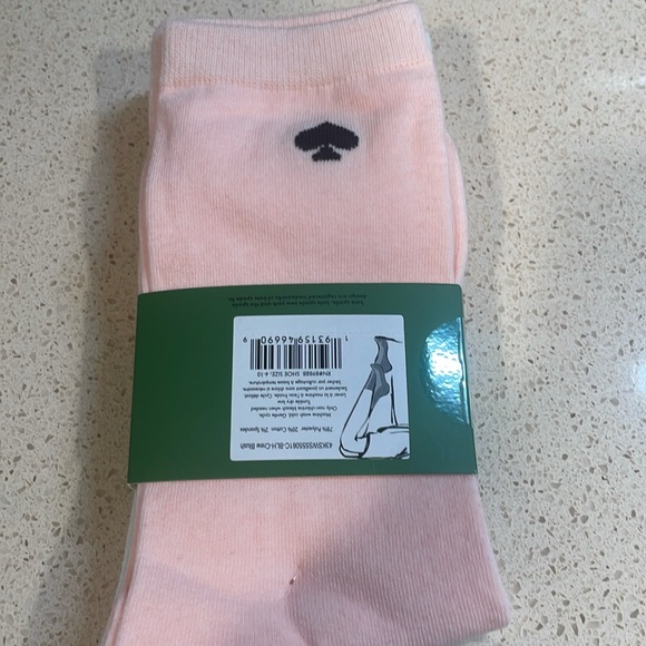 Kate Spade NWT Set of 3  Pink and White Crew Socks - Picture 3 of 4